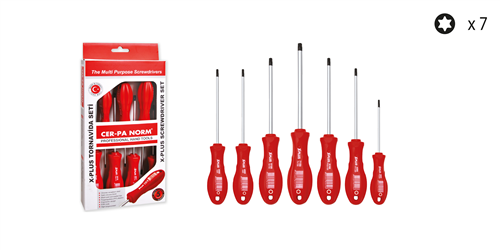 X-PLUS TORX TORNAVİDA 7 Lİ TK